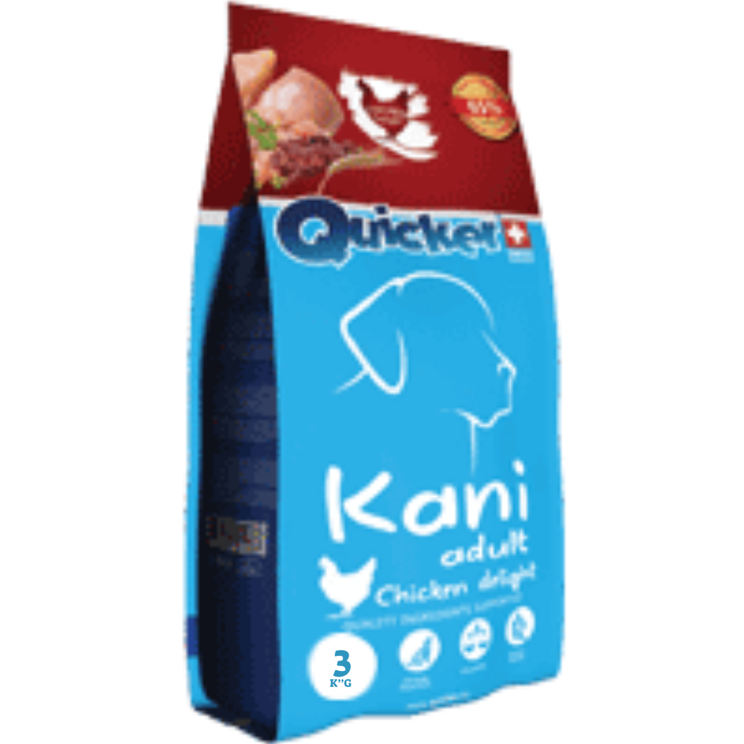 QUICKER אוכל יבש לכלב בטעם עוף 3 ק''ג