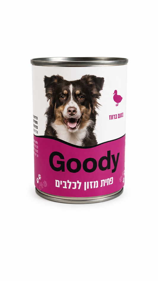 שימורים לכלב בטעם ברווז