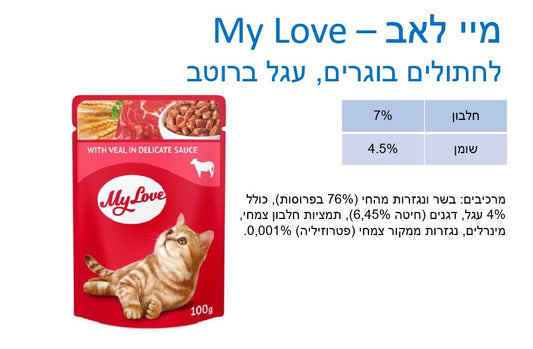 My Love 126 - רוטב לחתול בטעם עגל 100 גרם